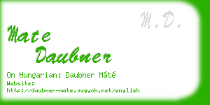 mate daubner business card